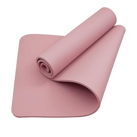 onlyhe Yoga Mat,Pilates Mat, Fitness Mat, Family Exercise Mat, Optimal Cushioning Mat, Double-Sided Non-Slip Exercise Mat,Carry Straps,72"X 26" Thickness 1/3" (Dusky pink)
