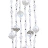 6 Feet ICY Clear Iridescent Silver Christmas Tree Garland String