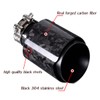 Car Forged Carbon Fiber Exhaust Pipe Muffler Tips with Black
