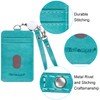 Wisdompro Pass Case, Commuter Holder with Reel Included, Vertical, Double-Sided,