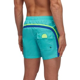 SUNDEK Mens Elastic Waist Boardshort, Swim Trunks 14" Length 5" Inseam