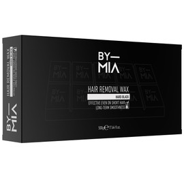 BY MIA Hair Removal Hot Wax Hard Black 500 gr | Full Body, Face, Nose, Bikini Areas | Hard Black Formula | Weakens Hair Roots | Delays Regrowth | Effective