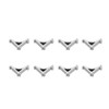 STOBAZA 8Pcs Freezer Shelf Clips, Fridge Cooler Shelf Support Hooks