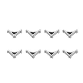 STOBAZA 8Pcs Freezer Shelf Clips, Fridge Cooler Shelf Support Hooks Replacement for Refrigerator, Aluminium, Easy to Install