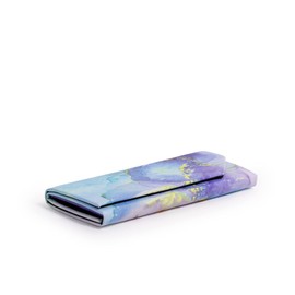 Monarque Estuche plegable para anteojos, azul Marble, 6.5 x 2.75 x 2.75