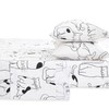 Wake In Cloud - Cats Bed Sheets, 100% Cotton, 4-Piece