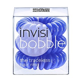 Invisibobble Traceless Hair Ring and Bracelet, Navy Blue Suitable for All Hair Types
