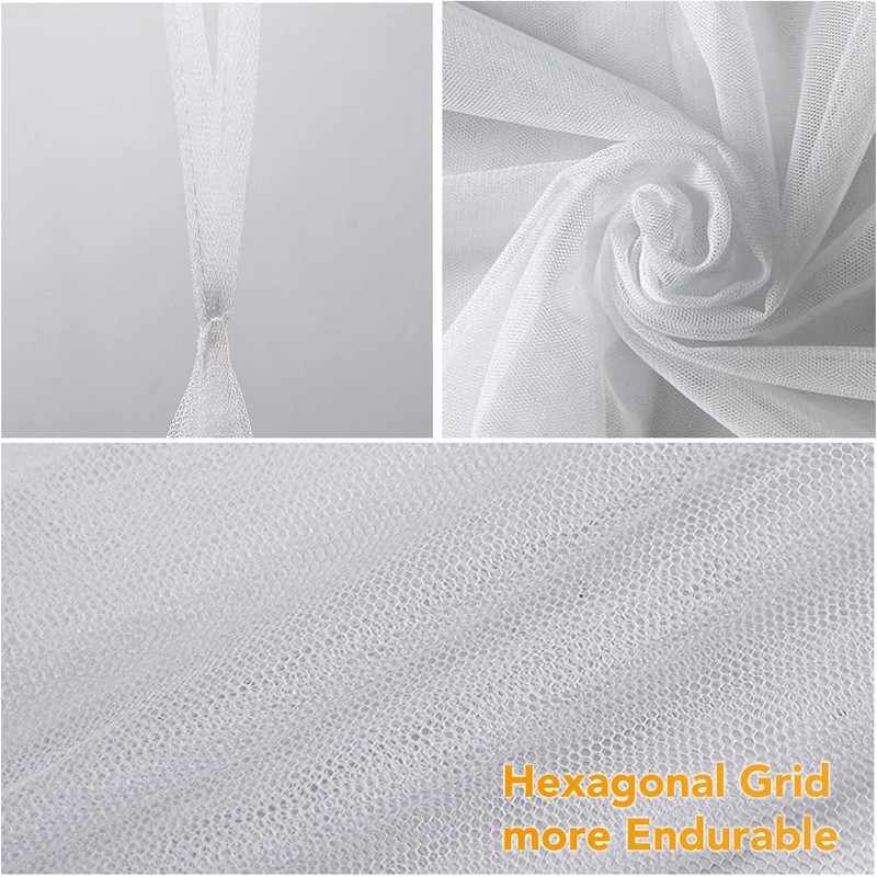 Mosquito Net for Bed Canopy, 8 Corner Post Curtains Bed