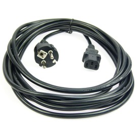 Adam Hall 5 m IEC Power Cable Black 3 x 0.75 mm² CEE 7/7 - C13, K3PKD 0500