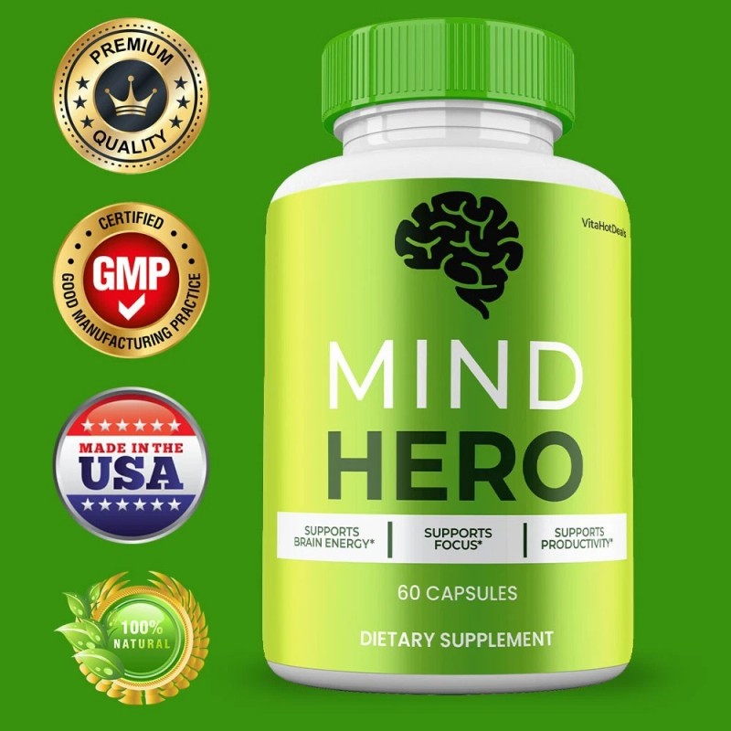 Mind Hero Brain Supplement, Max Strength, MindHero Cognitive Capsules (3