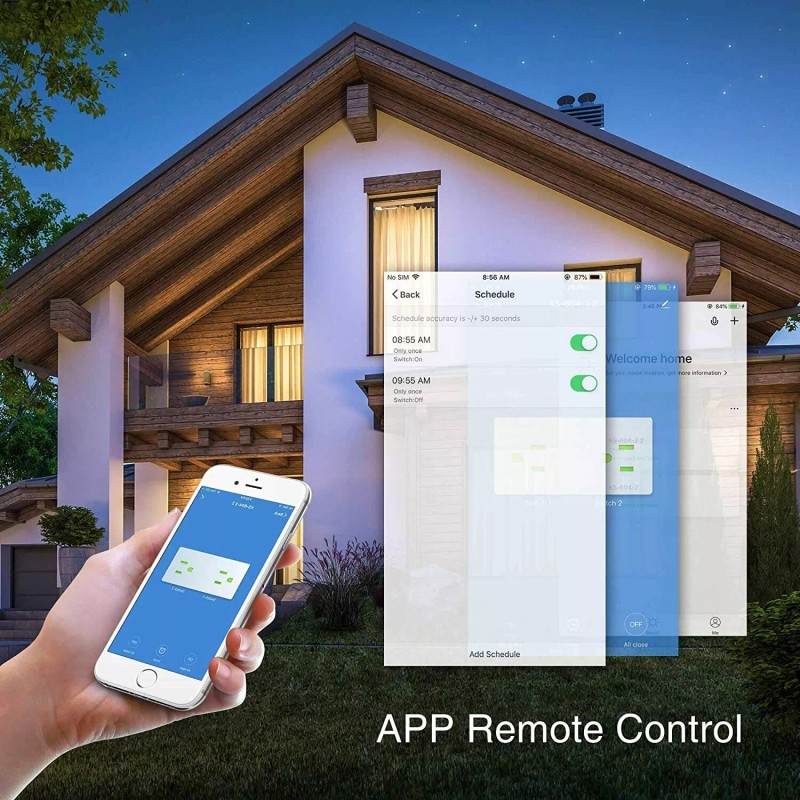 BN-LINK Wifi Smart In-Wall Electrical Outlet with USB Ports Control