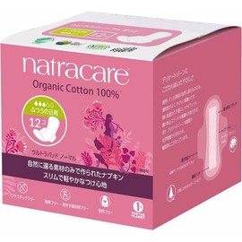 Natracare NC3201 Sanitary Napkins, Organic, Ultra Pad, Normal Use, Includes Feathers, Pack of 12, Set of 2