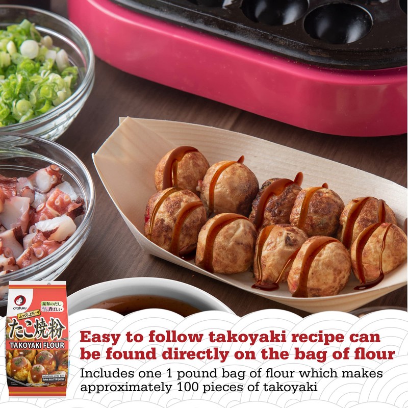 Otafuku Takoyaki Flour for Japanese Takoyaki Octopus Balls, 16 Oz
