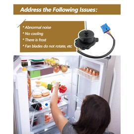 Fit for LG Refrigerator Fan Motor Assembly Replace EAU65058502 AP7178309 PS16662422 EAP16662422 Refrigerator Condenser Fan Motor Assembly Fault Code LMXS28626S/04 LRFDS3016S/00 LRFXC2416S/0