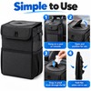 Collapsible Car Trash Can with Lid, Leak-Resistant Oxford Cloth Garbage