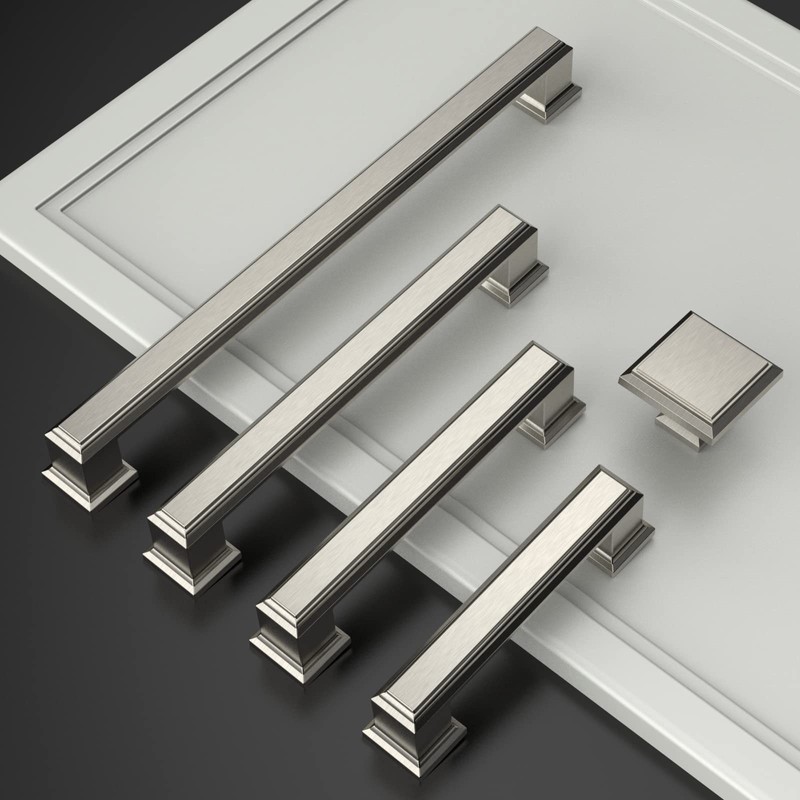 Asidrama 5 Pack 5 Inch(128mm) Brushed Satin Nickel Kitchen Cabinet