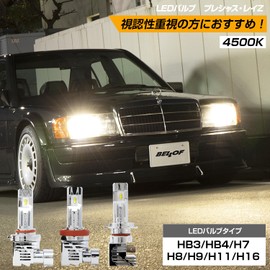 BELLOF 4500K 3600lm LED Small Halogen Equivalent Size Headlight/Fog Lamp Easy Installation Precious Ray Z (HB3/HB4)