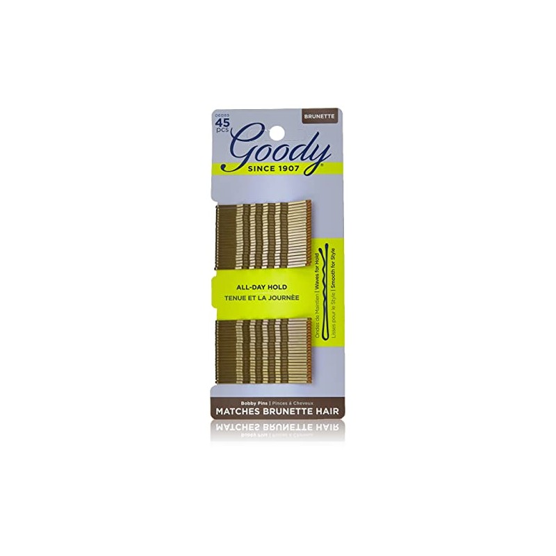 Goody Bobby Pins, Brown, 45 Count
