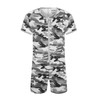 Landofgenie Onesie for Men Cotton Short Sleeve Camouflage Pajama Jumpsuits