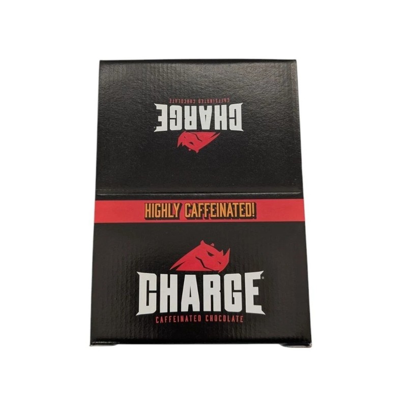 Charge Caffeinated Chocolate DARK CHOCOLATE 12 Packs of 3- 54mg