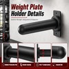 Rumoid Wall Mounted Weight Plate Holder, 4 Pack, with 1