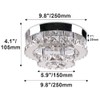Cainjiazh Mini Chandelier LED Crystal Ceiling Light 2 Layers Flush