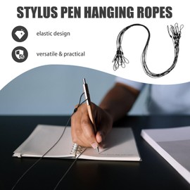HOMSFOU 10pcs Stylus Tether Plastic Elastic Tether Lanyard for Touch Pens Anti-Lose Tablet Pens Coil Spring Straps Perfect Tool to Tether a Drawing Pen to Touchscreen