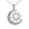 AINFQY Sun and Moon Necklace for Women 925 Sterling Silver