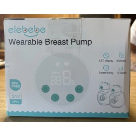 elebebe Wearable Breast Pump, S12 Hands Free Breast Pump with 3 Modes, Brand New