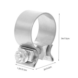 ULTECHNOVO Stainless Steel Exhaust Clamp Universal 2-Piece Set for Automotive Modifications Sturdy and Sturdy Exhaust Repair Kit for Vehicles
