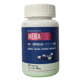 Suplemento Hera 60 Cápsulas De Jengibre Y Ajo                                                                                                         