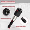 Opfiue 6 Pcs Magnetic Drill Bit Holder,2 Inch Length 1/4