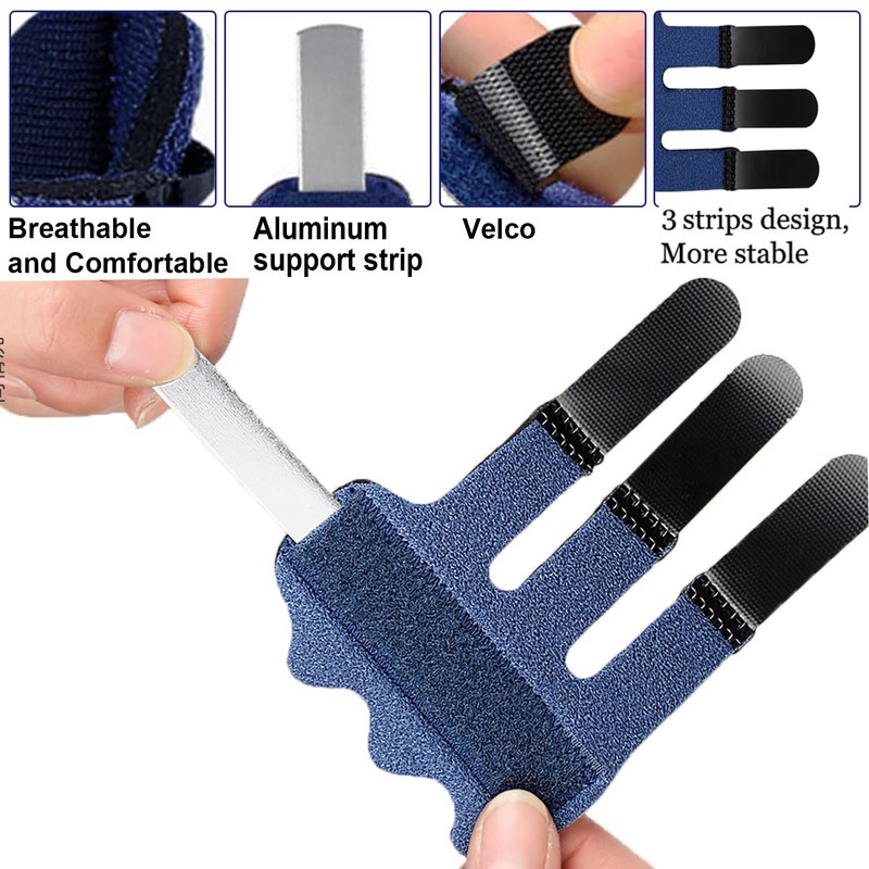 Reppkyh Finger Splints Trigger Finger Braces for Ankle, Pack of