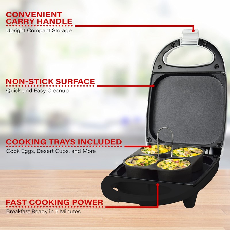 Brentwood TS-256W 530-Watt Mini Sous Vide-Style Egg Bite Maker (White)