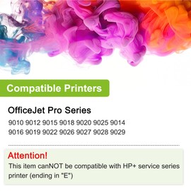 962XL Ink Cartridges Combo Pack High Yield 962 XL Ink Cartridge Compatible Replacement for HP 962 962XL—— Work with OfficeJet Pro 9010 9012 9015 9018 9020 9025 9014 9016 9019 9022 9026 9027 (BK/C/M/Y)