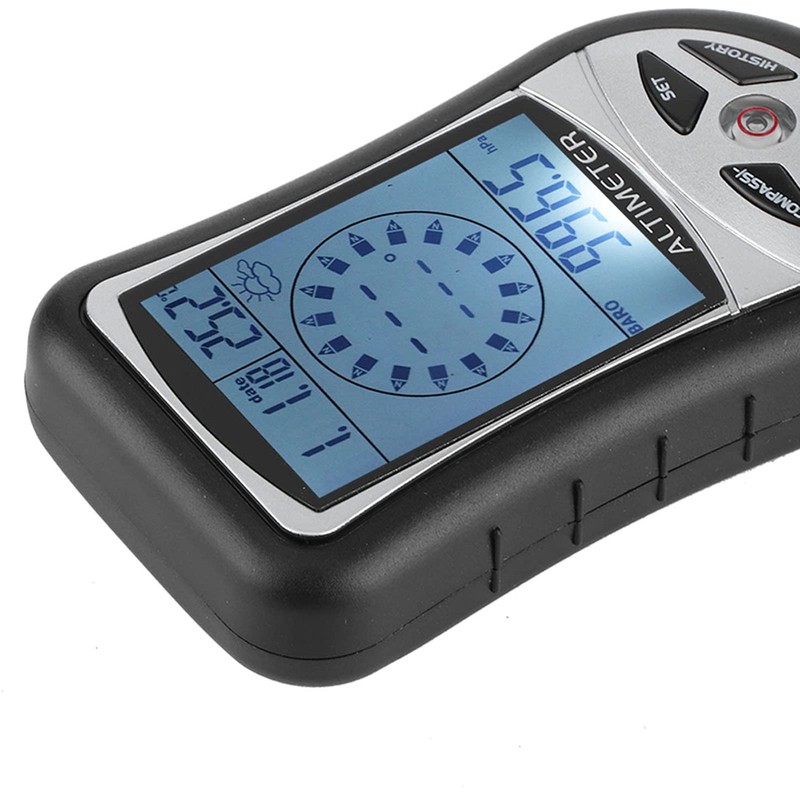 Lybunair Handheld Barometer Altimeter, Multifunction Electronic Weather Monitor with Barometric
