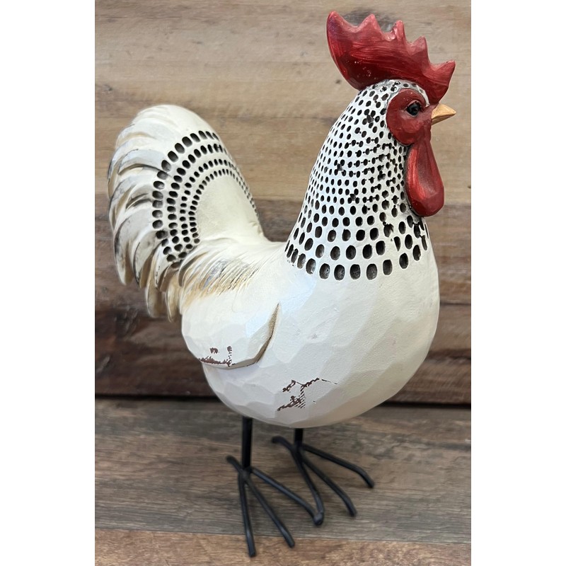 Generic Rooster Farmhouse Style Decor Standing Statue, 11 x 9