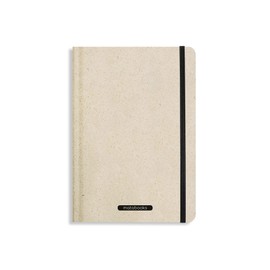 Matabooks, Sustainable and Vegan Notebooks A5 Made of Sweetgrass Paper, Nari, 138 Pages, Natural, Handmade, Made in Germany (Easy (Dotted))