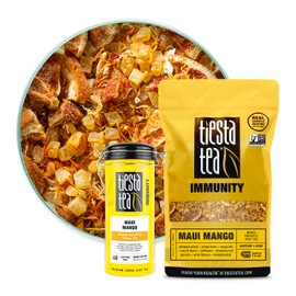 Tiesta Tea - Maui Mango, Loose Leaf Mango Pineapple Herbal Tea, Non-Caffeinated, Hot & Iced Tea, 6 oz Tin & 16 oz Bulk Bag, Natural Flavors, No Artificials