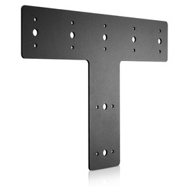 Sihnman 14" x 8.5" T Shape Steel Flat Bracket (1 pc) with Powder Coating as Mending Plate, Joining Brackets, Connecting Brackets, T Strap. Metal Plate with Holes, T Flat, T Plate for Truss framing.