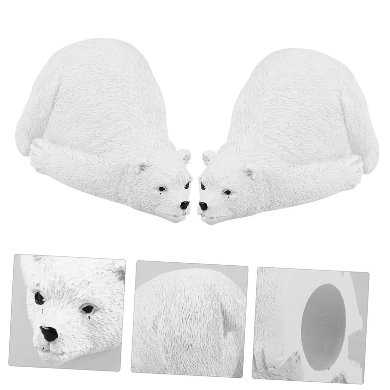 DOITOOL Adorable Bear Patterned Toilet Bolt Caps Easy to Fit