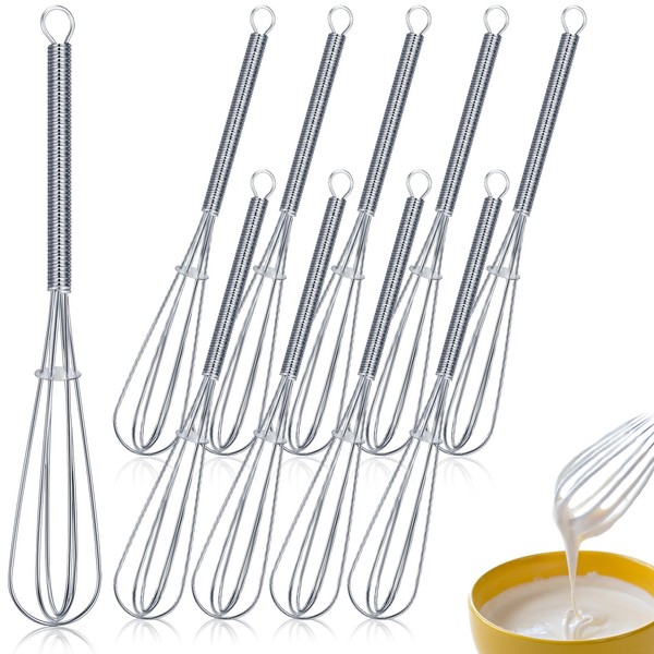 Baderke 10 Pcs 6 Inch Mini Whisk Bulk Small Whisks