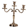 Candlestick 3-Flame Metal Candelabra 31 cm Silver