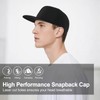 BOTVELA Men Flat Brim Snapback Adjustable Performance Hat Laser Perforated