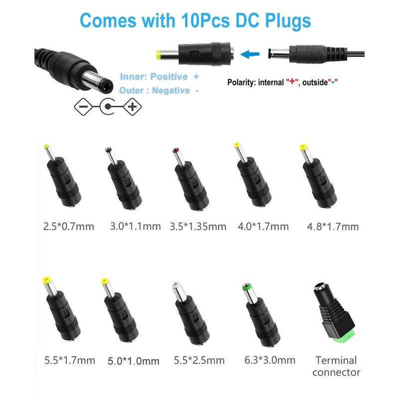 24V 1.5A Power Supply 36W Wall AC/DC Adapter 100V-240V AC