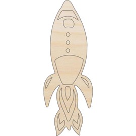 Spaceship - Laser Cut Out Unfinished Wood Craft Shape SPC48 14" / 1/8" thick