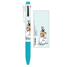 Pentel Vicuña Feel 2 Color Ballpoint Pen, 0.7mm, Made in Japan (208092 Moomin/Back Comparison)