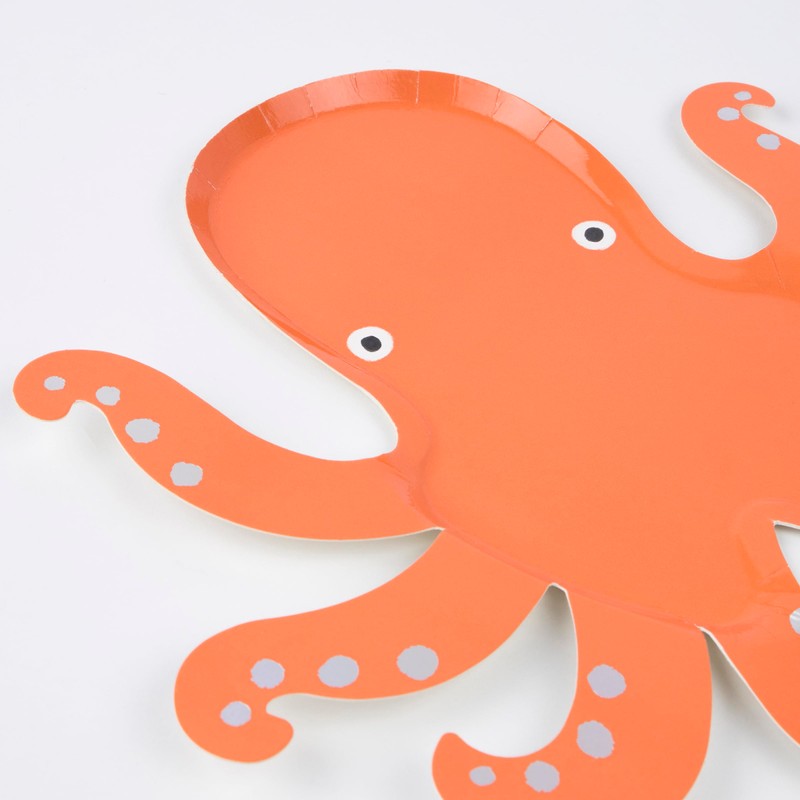 Meri Meri Octopus Plates (Pack of 8)