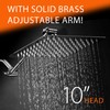 HotelSpa Giant 10" Stainless Steel Rainfall Square Showerhead with Solid