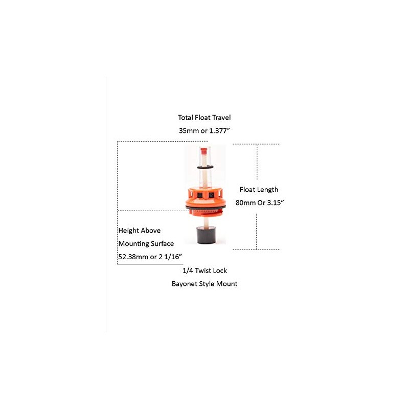 Battery Caps with Water Level Monitors for Batteries with 1/4-Turn